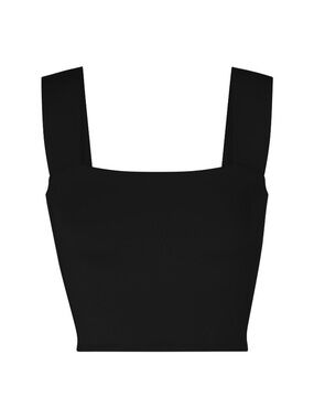 Left On Friday Black Frame Square-Neck Crop Tank XS